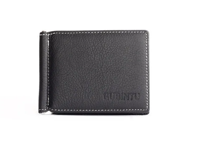 100% Genuine Leather Men Wallet Luxury Famous Brand  Coins Pocket Purse First Layer Cowhide Male Money Clip -- BID066 PR49