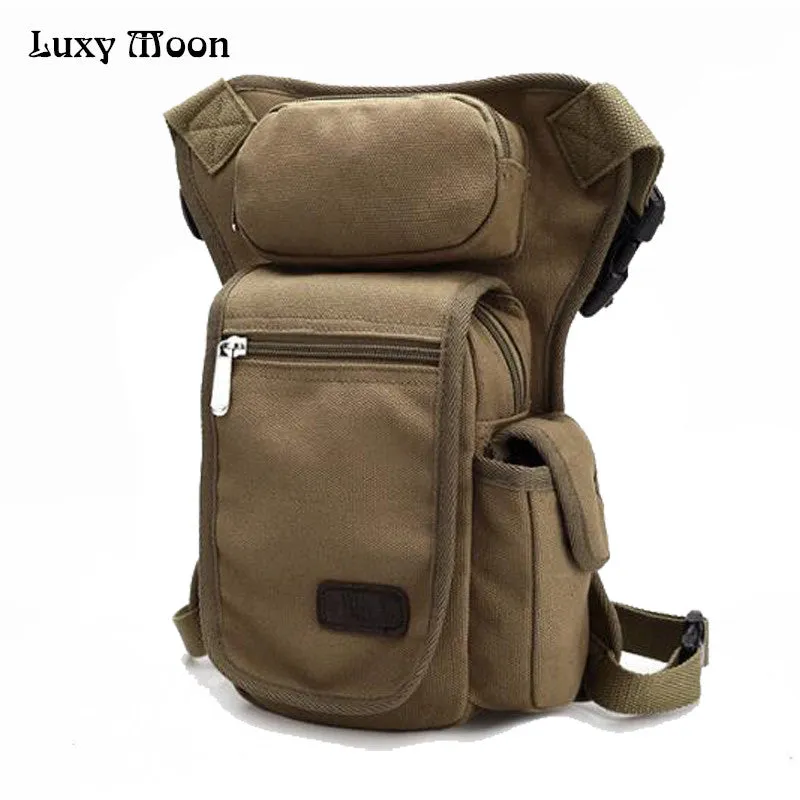 2016 New Stylish Retro Vintage Men Canvas Waist Leg Bag Men's Casual Travel Bags  tactics multi functional Casual bag ZD260