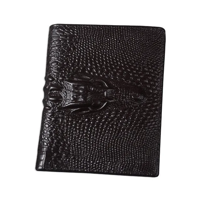 2017 Crocodile skin wallet crocodile clutch purse  hidden pocket wallet leather men wallet billeteras masculinas porta moedas