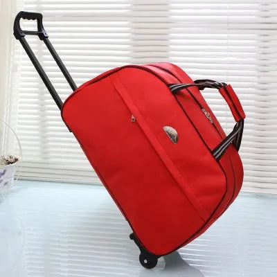 2017 New Quality Rolling Luggage Trolley Bag Women Travel Bags Metal Hand Trolley Female&male Bag Large Package Travel Suitcase