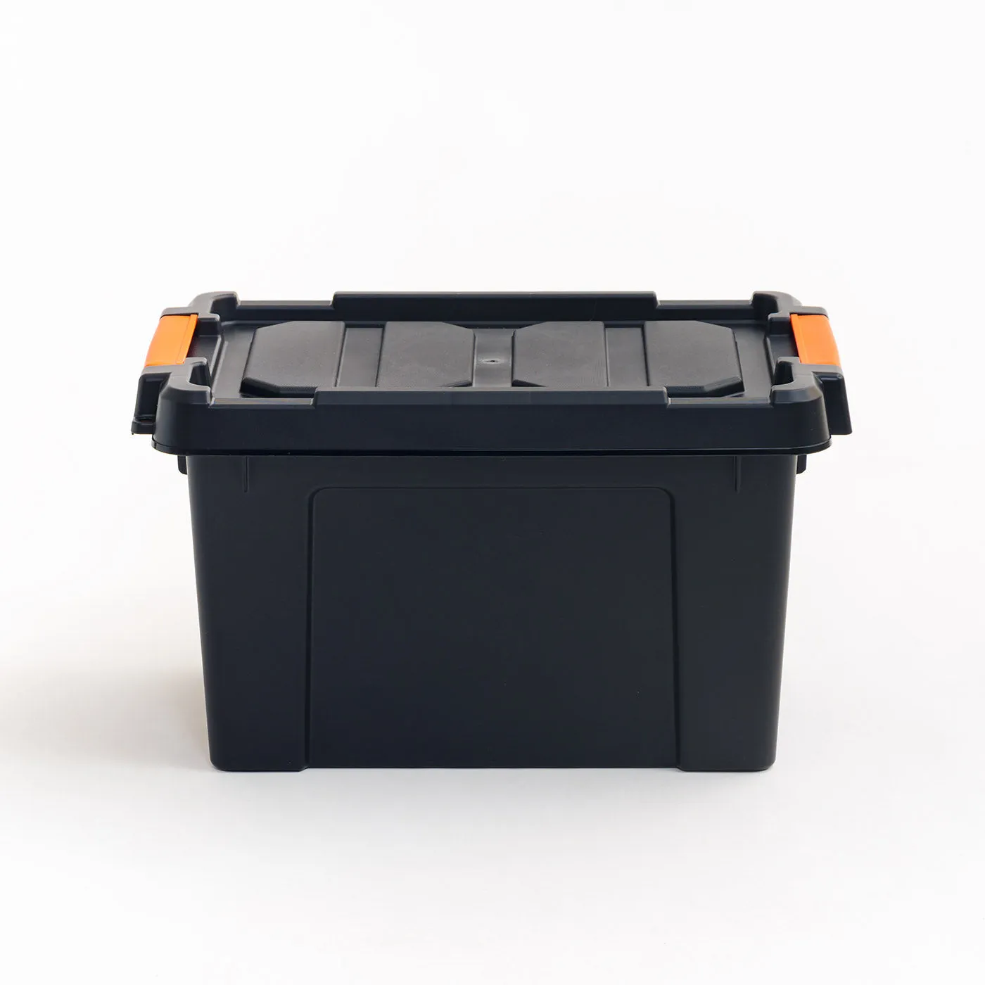 22 Quart  Heavy Duty Plastic Storage Box, Black Pack of 4