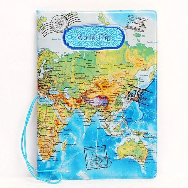 22 Styles for choose  Europe Style 3D Passport Holder PVC Travel Passport Cover Case,14*9.6cm Card & ID Holders Mini Order 1pcs