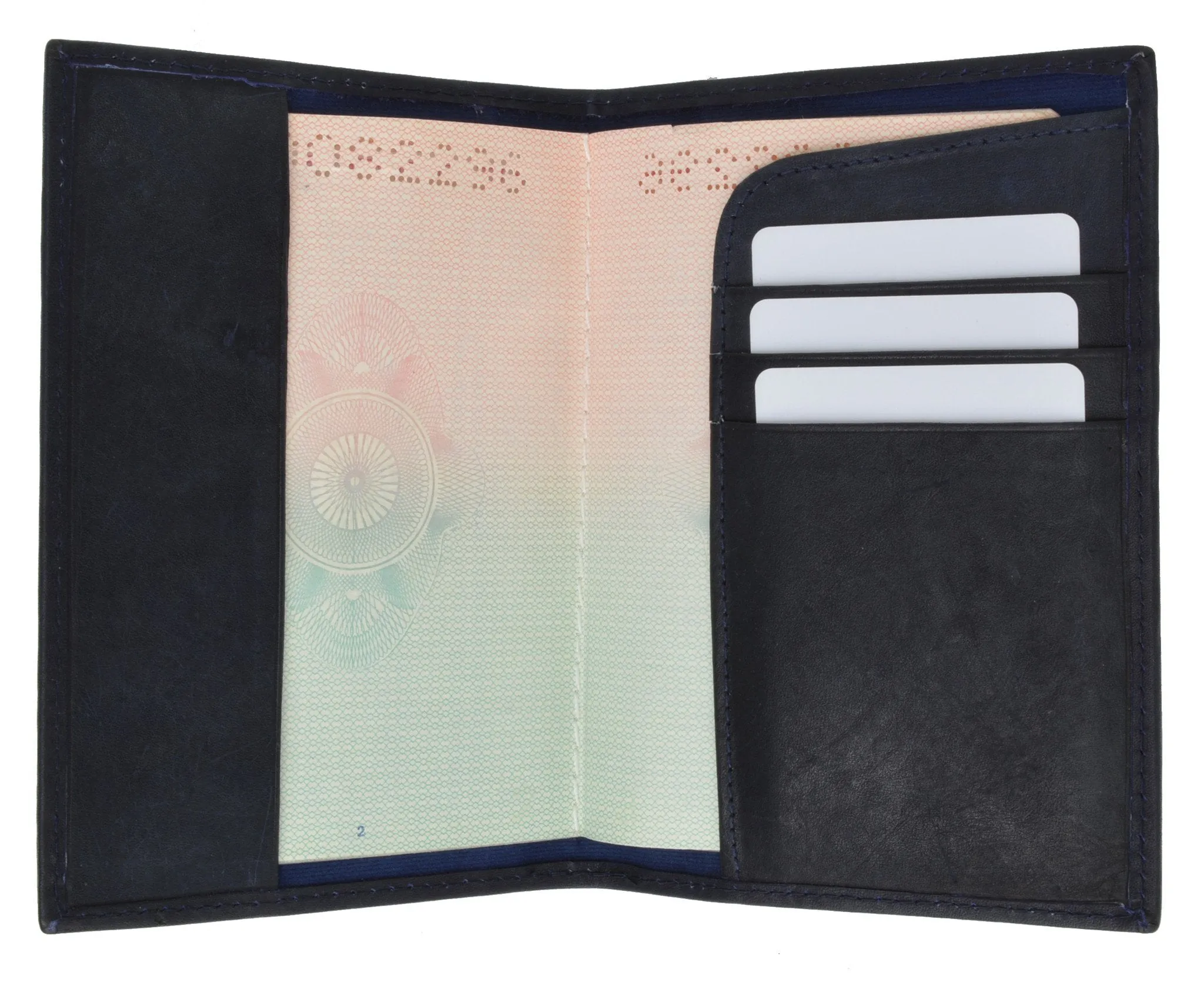 601CF USA-IMPRINT/Leather Passport wallet with Card holder