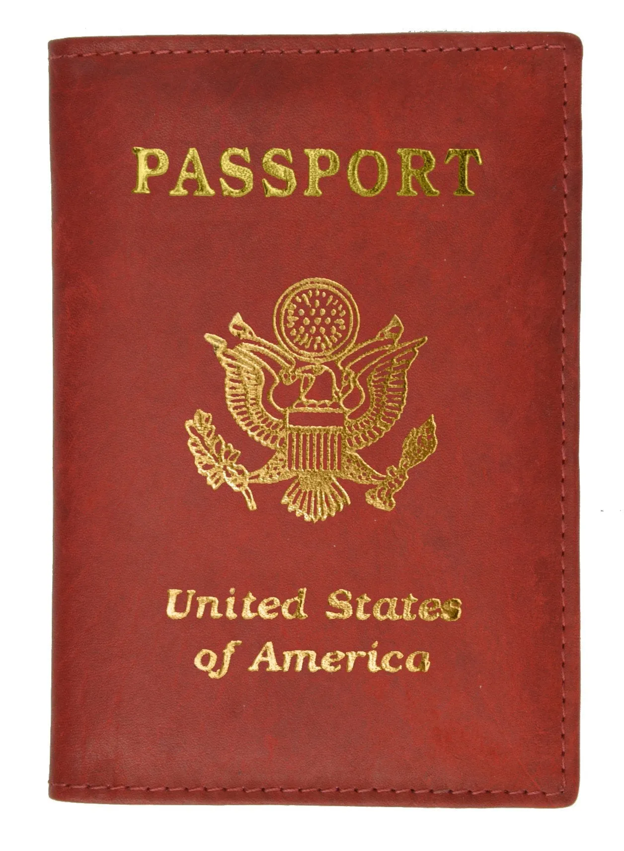 601CF USA-IMPRINT/Leather Passport wallet with Card holder