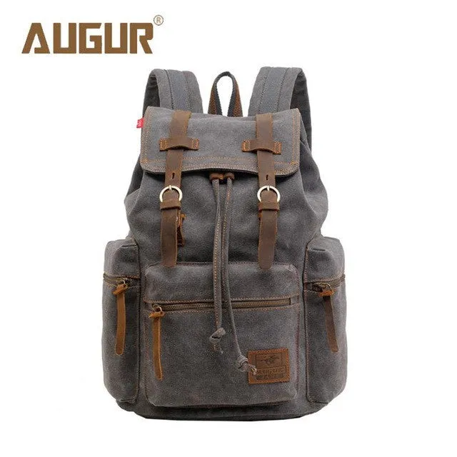 AUGUR New Brand Fashion Men's Backpack Leisure Retro Canvas Bag Women Backpacks For Teenage Girls School Bag AG0021