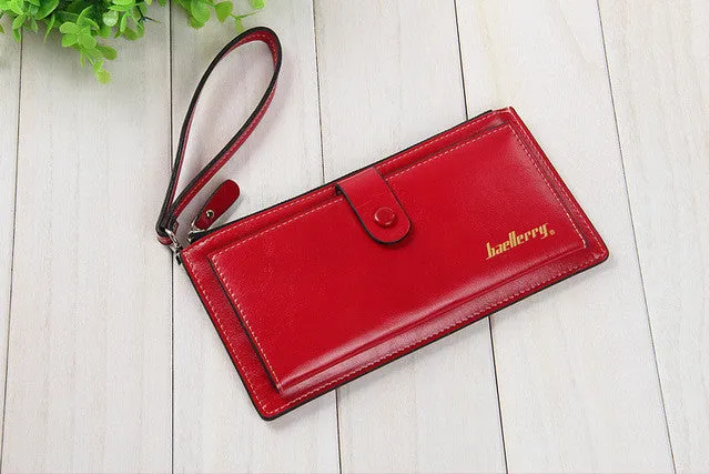 Baellerry Brand Women Long PU Leather Wallet Dollar Price Carteira Clutch Coin Purse Female Wristlet Hand Bag Card Holder