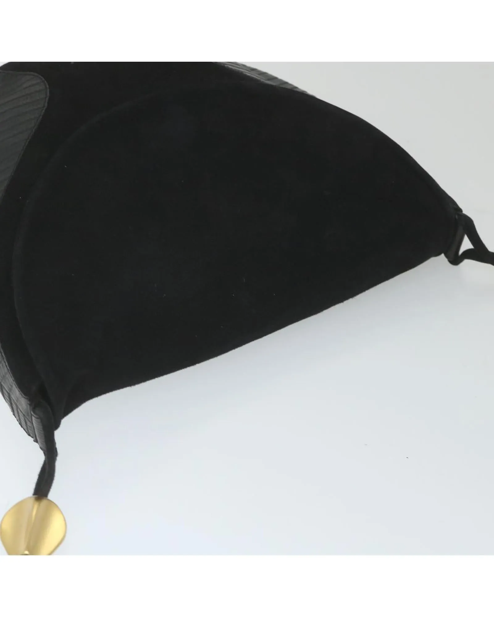 Black Suede Shoulder Bag with 50cm Drop - Rank C