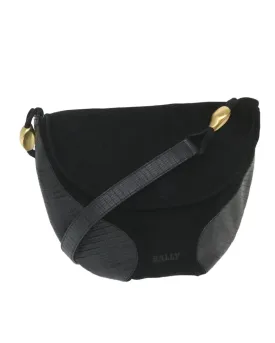 Black Suede Shoulder Bag with 50cm Drop - Rank C