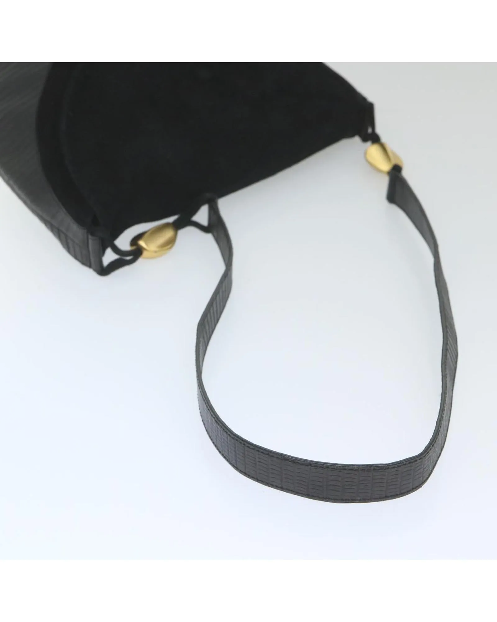 Black Suede Shoulder Bag with 50cm Drop - Rank C