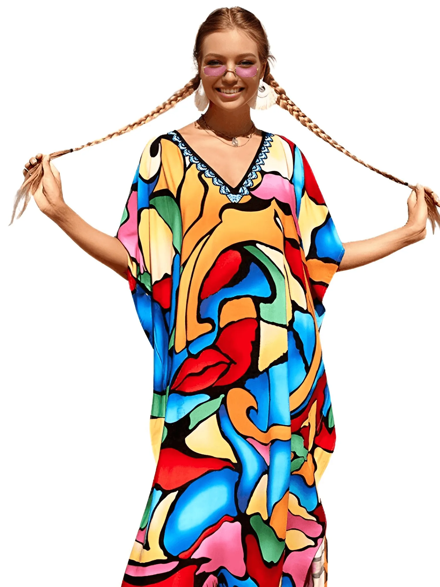 Bohemian V-Neck Batwing Sleeve Caftan For Women - 39 Styles!