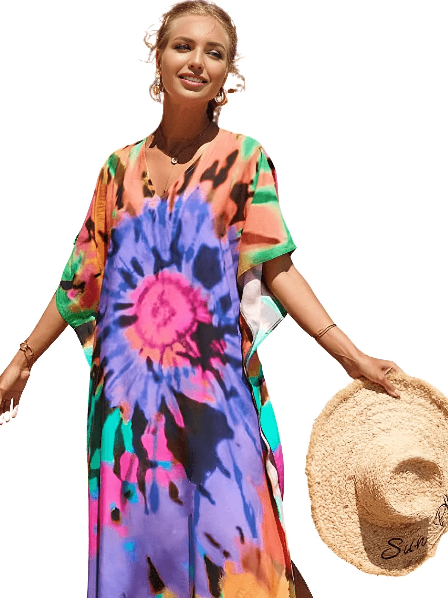 Bohemian V-Neck Batwing Sleeve Caftan For Women - 39 Styles!