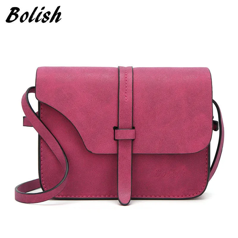 Bolish 2017 Fashion Women's Handbag Bag Small Crossbody Bags Vintage Spring Women Shoulder Bag Nubuck Leather Women Bag