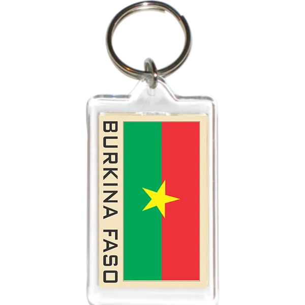 Burkina Faso Acrylic Key Holders