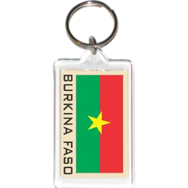 Burkina Faso Acrylic Key Holders