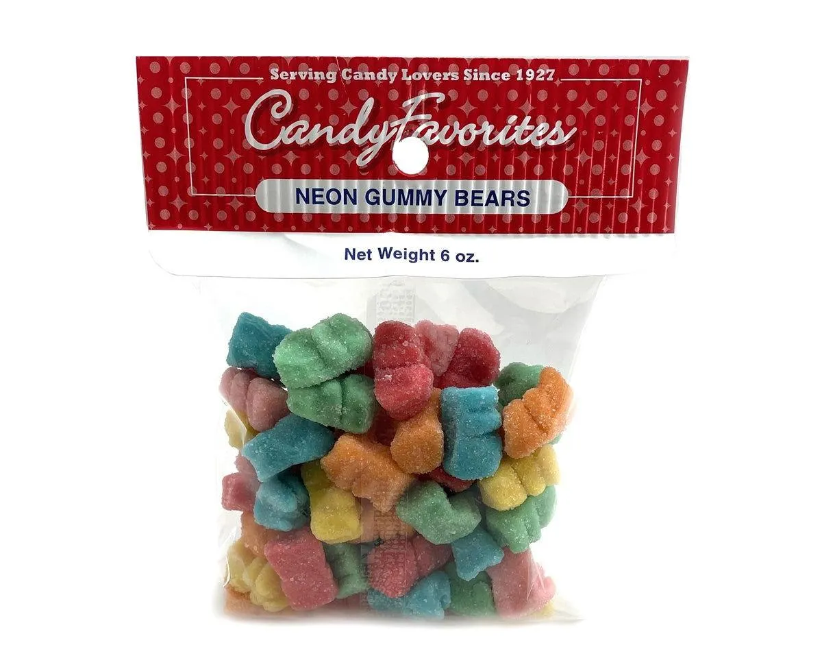 CandyFavorites Gummi Neon Bears Hang Bags