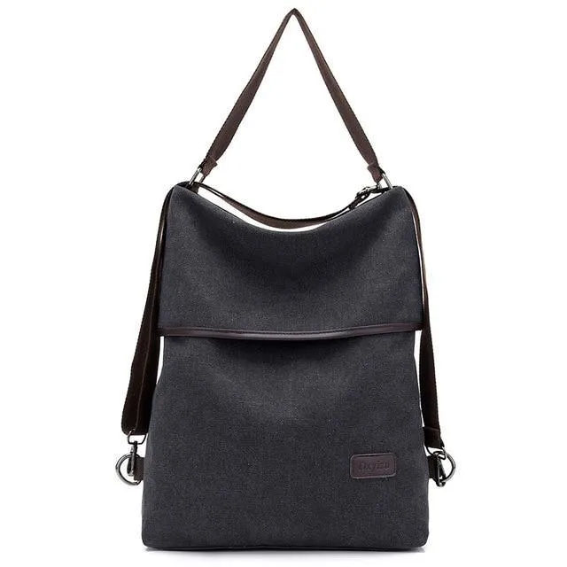 Canvas Convertible Shoulder Bag/Backpack