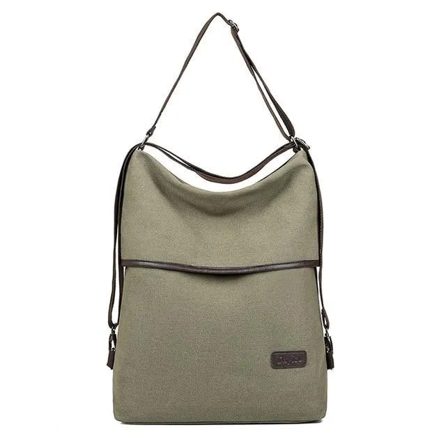 Canvas Convertible Shoulder Bag/Backpack