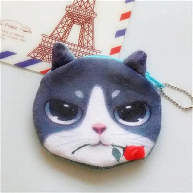 Cartoon Animal Coin Purse Girls Plush Mini Change Wallets Women Key Bag 2017 Newest monedero Children Kid Cute Gift bolsa moeda