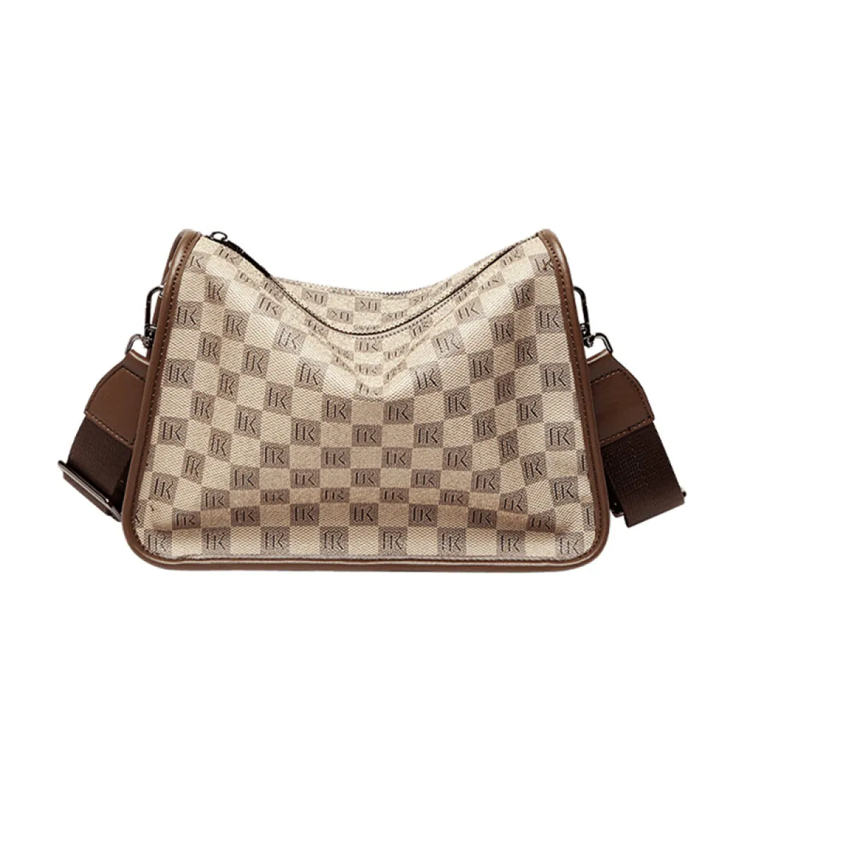 Checkerboard Monogram Khaki Shoulder Bag