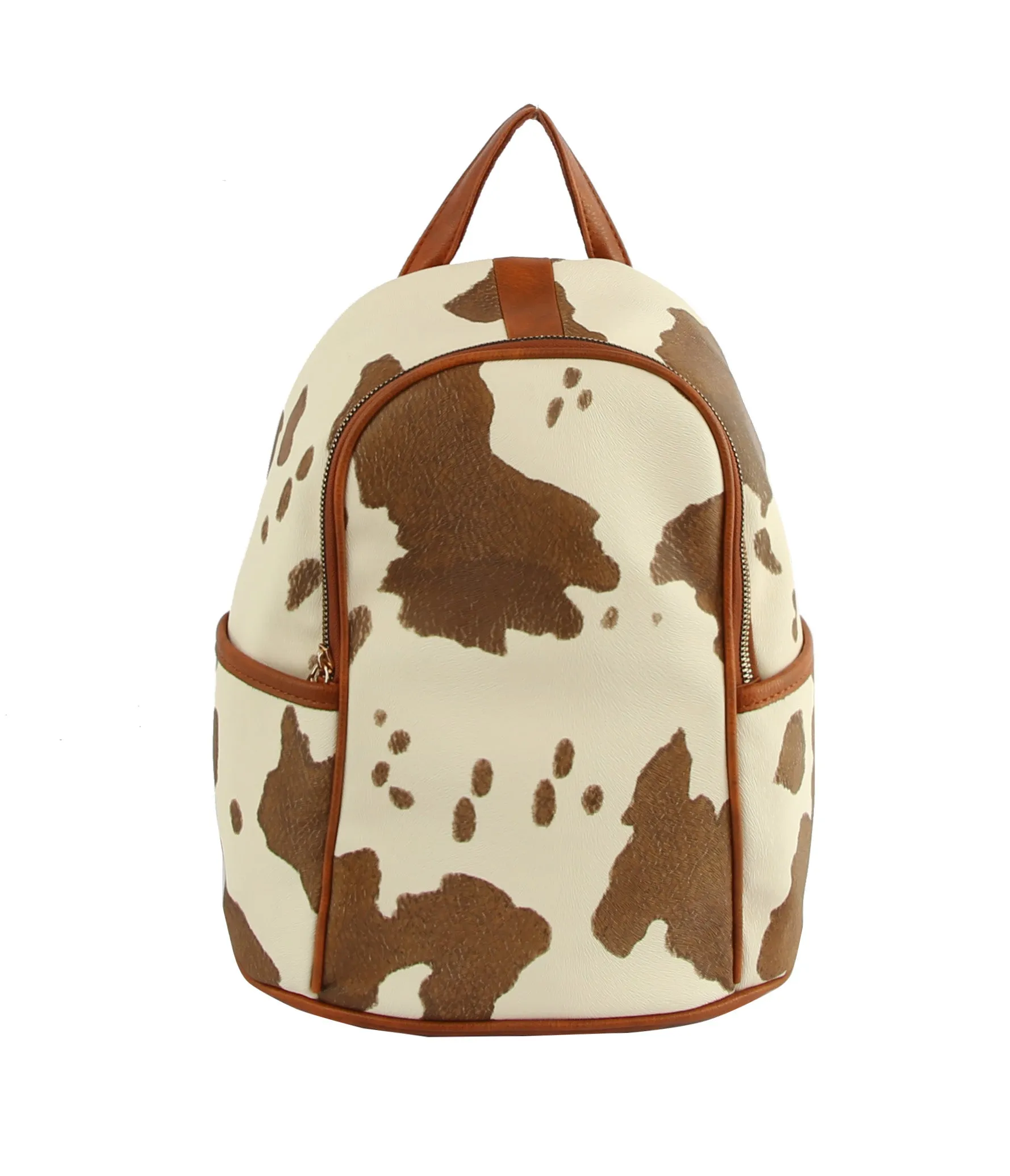 Cow Leo Print Women Backpack Daypack Purse