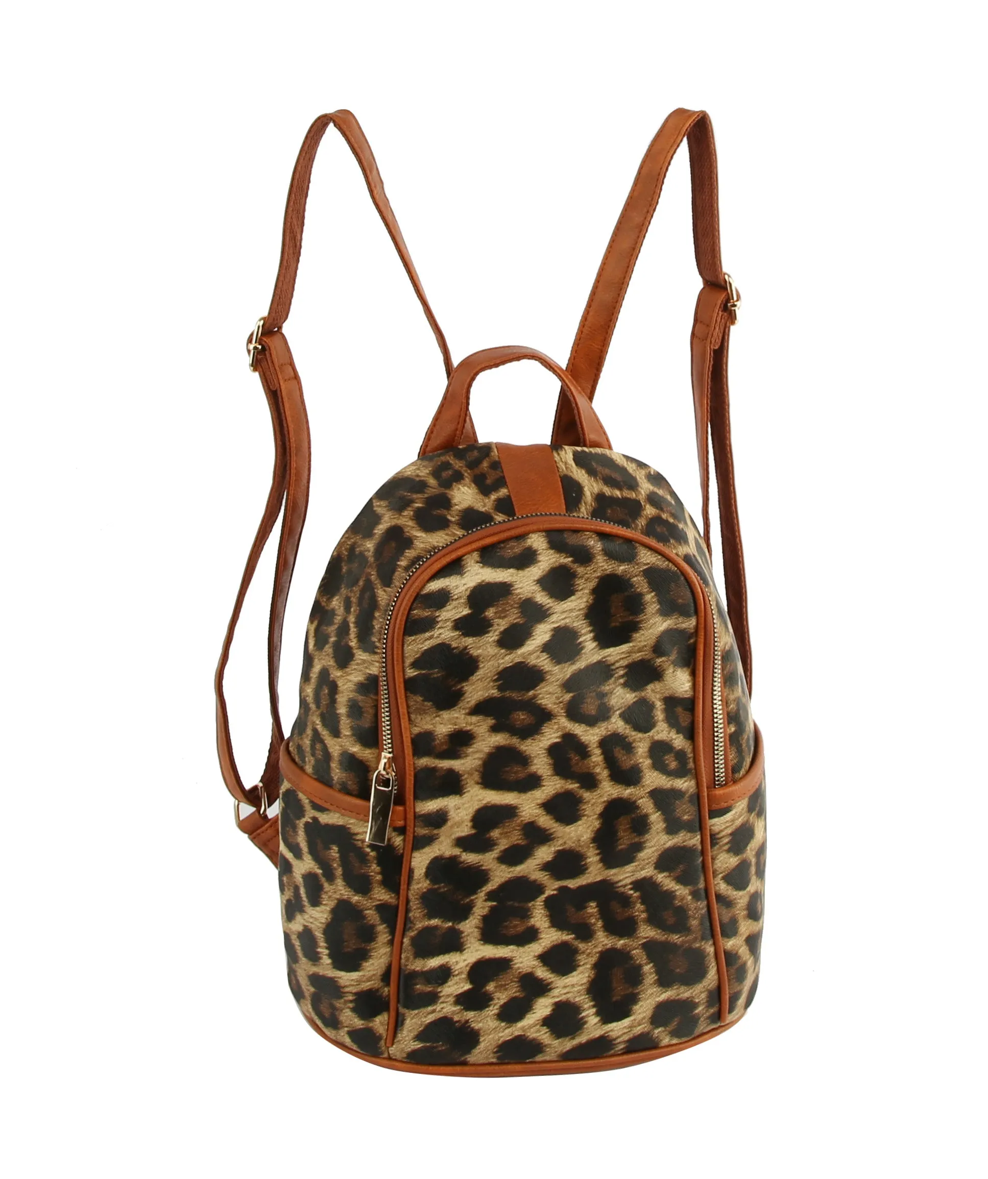 Cow Leo Print Women Backpack Daypack Purse