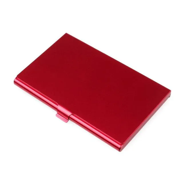 Creative business card case stainless steel Aluminum Holder Metal Box Cover Credit business card holder card metal Wallet men