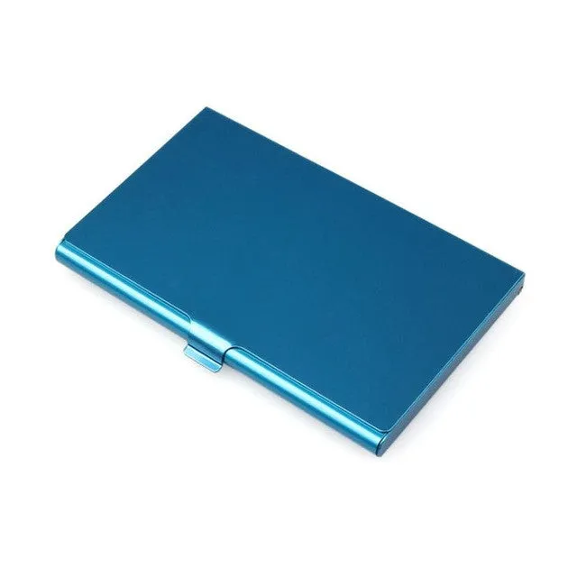 Creative business card case stainless steel Aluminum Holder Metal Box Cover Credit business card holder card metal Wallet men