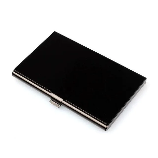 Creative business card case stainless steel Aluminum Holder Metal Box Cover Credit business card holder card metal Wallet men