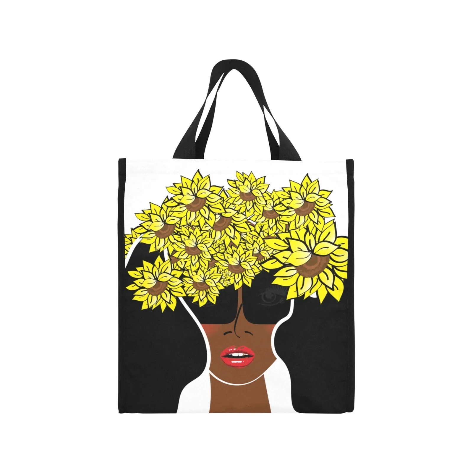 Custom Order AMMA JO Cocoa Sunflower Tote Picnic Tote Bag