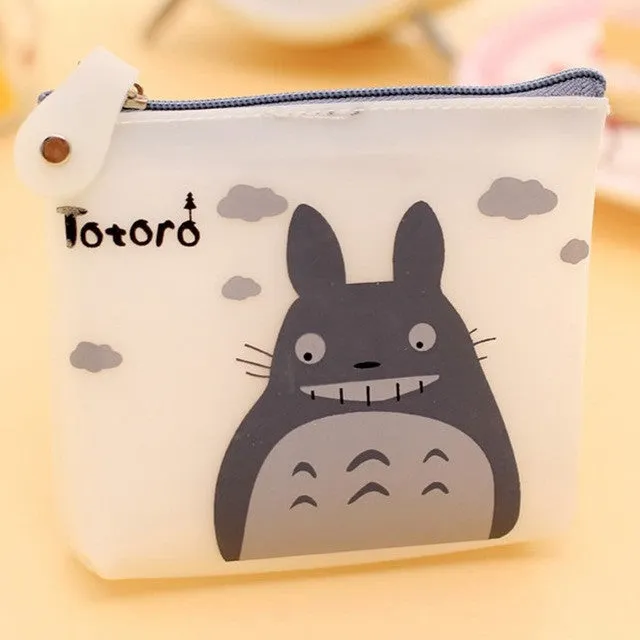 Cute Women Silicone Cartoon Totoro Coin Purse Wallet Pouch Case Bag Kids Bags Pouch Case Holder Bag 4 Types