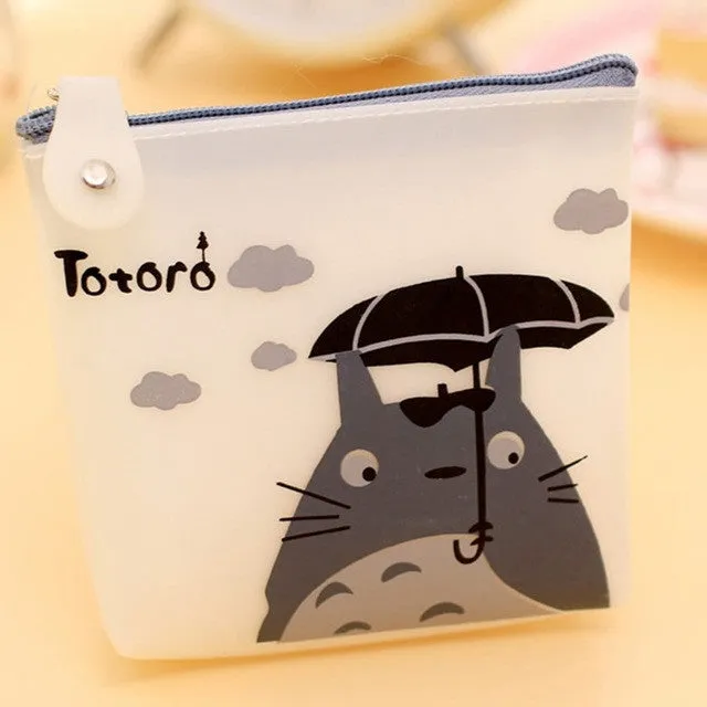 Cute Women Silicone Cartoon Totoro Coin Purse Wallet Pouch Case Bag Kids Bags Pouch Case Holder Bag 4 Types