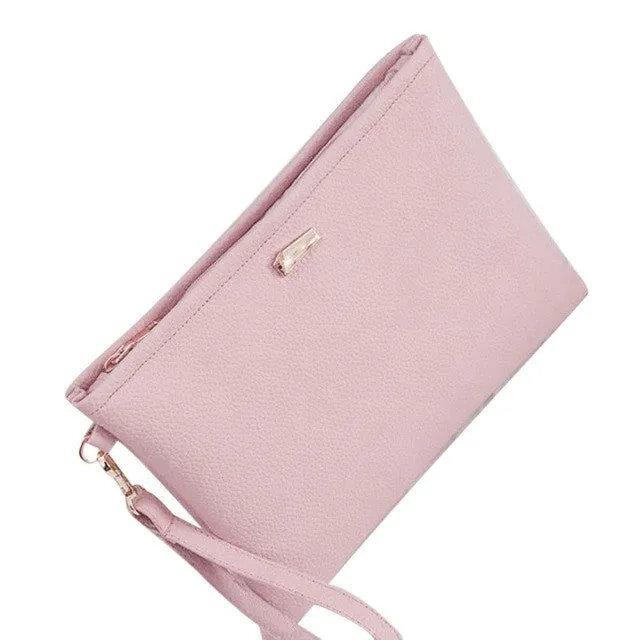 DAUNAVIA Fashion Clutch Bag Leather Bag Clutch Bag Female Clutches Handbag Fashion splicing Women envelope clutch bag ladies