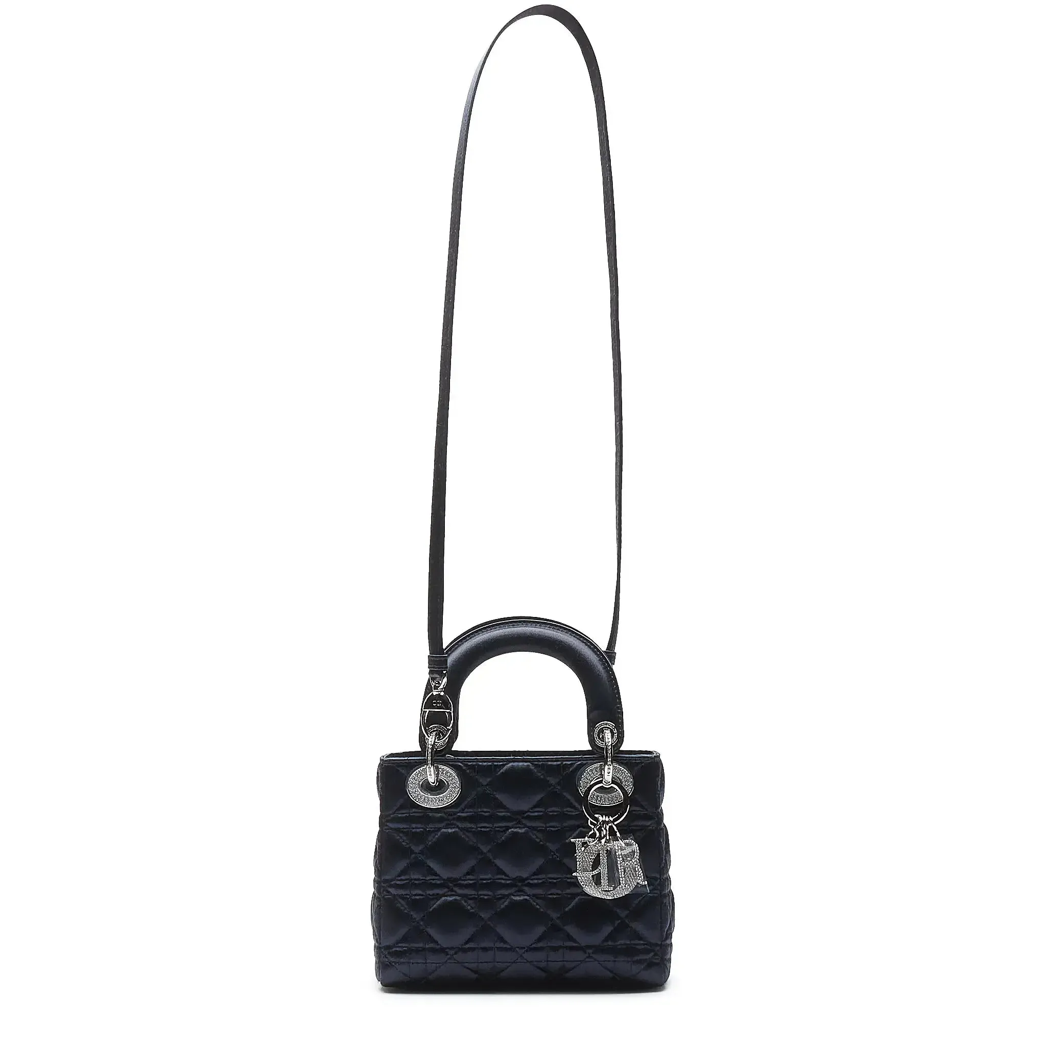 Dior Lady Dior Lady Diana Limited Edition Satin Blue Mini Handbag