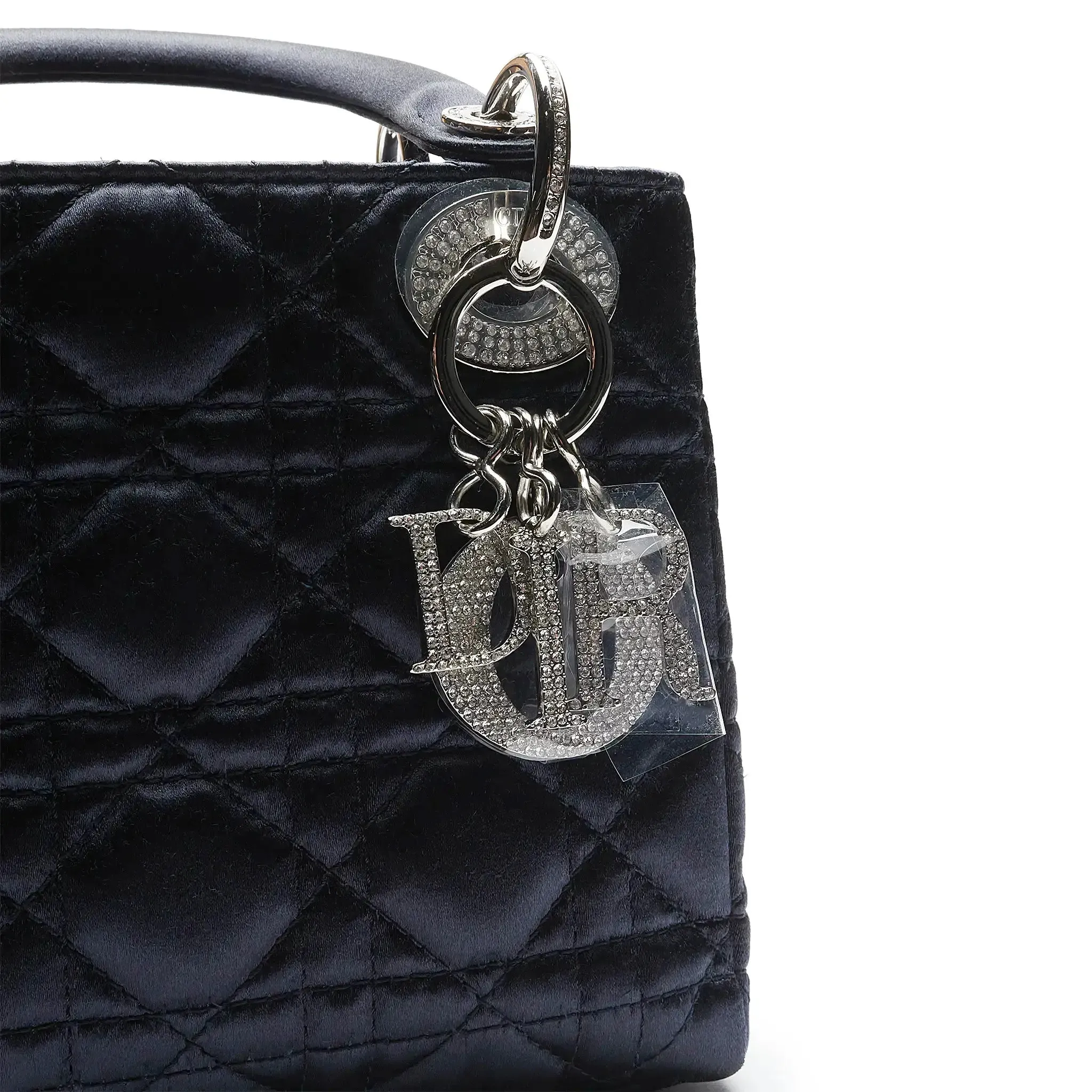 Dior Lady Dior Lady Diana Limited Edition Satin Blue Mini Handbag