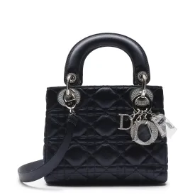 Dior Lady Dior Lady Diana Limited Edition Satin Blue Mini Handbag