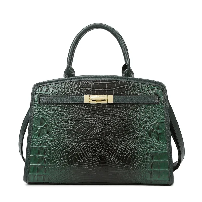 Exquisite Crocodile Pattern Luxury Handbag