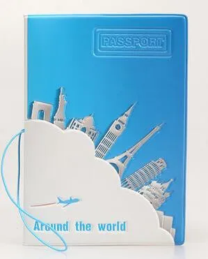 Fashion Europe style 3D passport holder PVC travel Passport cover case,14*9.6cm Card & ID Holders min order 1pcs