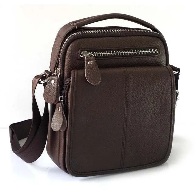 Fashion Genuine Leather Men's Messenger Bags Man Portfolio Office Bag Quality Travel Shoulder Handbag for Man 2016 Dollar Price