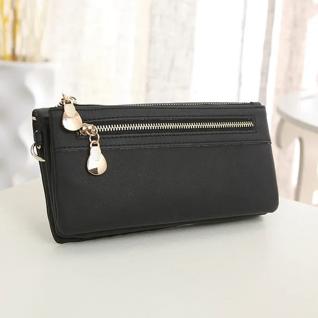 Fashion Women Wallets Long PU Zipper Long Wallet Female Clutch Coin Purse for Ladies