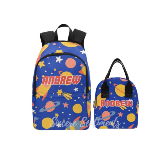 Galaxy Blue Backpack Set