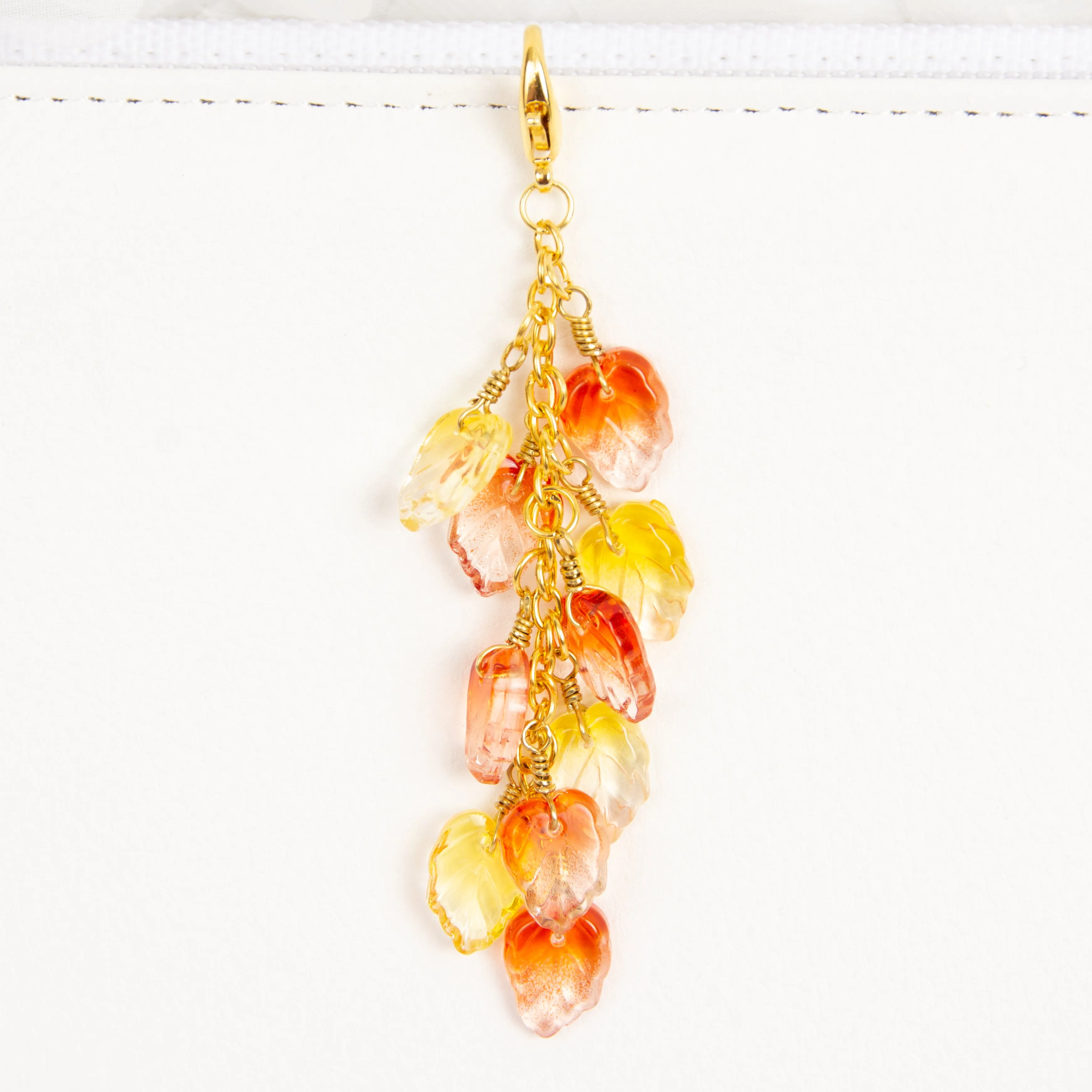 Glass Fall Leaves Dangle Planner Charm