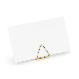 Gold Triangle Place Card Holders (10 pack)