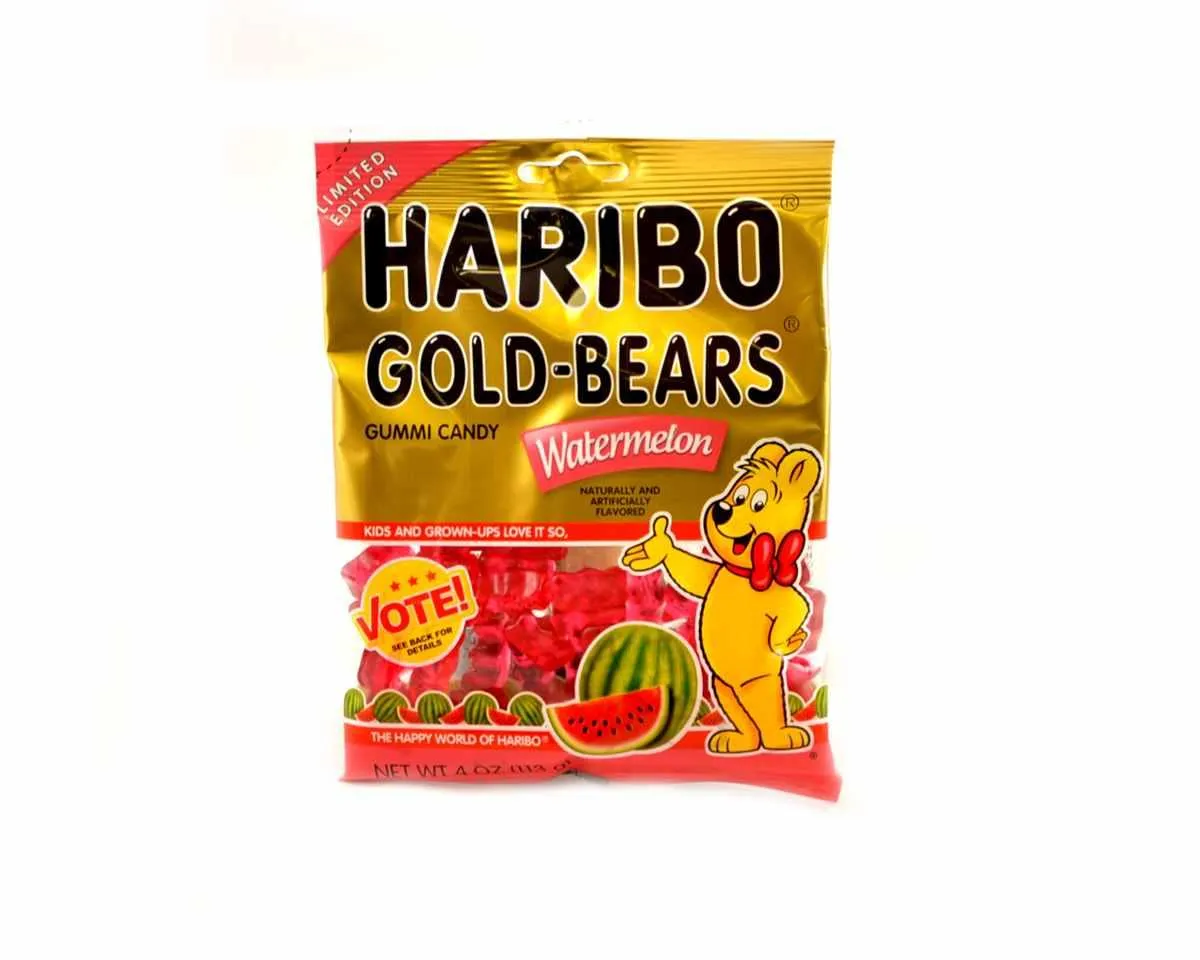 Haribo Limited Edition Gold Watermelon Gummi Bears