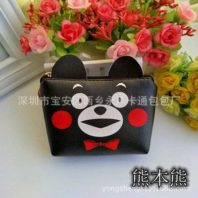 Hello Kitty Cat Coin Purse Female Hasp kawaii Coin Wallet Girls Mini Silicone mickey Key Chain Pouch Kumamon Wallet Coin Bag