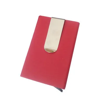 High QualitId metal credit card holder Automatic card sets business aluminum wallet color card sets RFID wallet passport holder