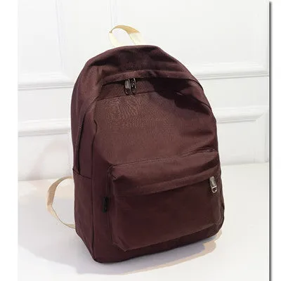 Hot 2016 New Brand Design Fashion Black Canvas Women Backpack Casual Travel Bags Preppy Style School Bags Brown mochila feminina