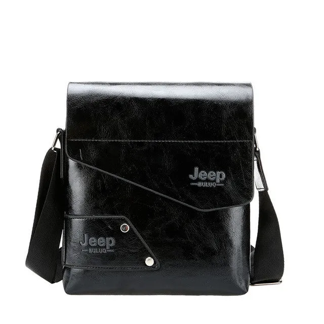 JEEP BULUO Man Messenger Bag PU Leather Male Shoulder Bags Famous Brand Fashion Casual Business Men's Travel Bags For IPAD 204