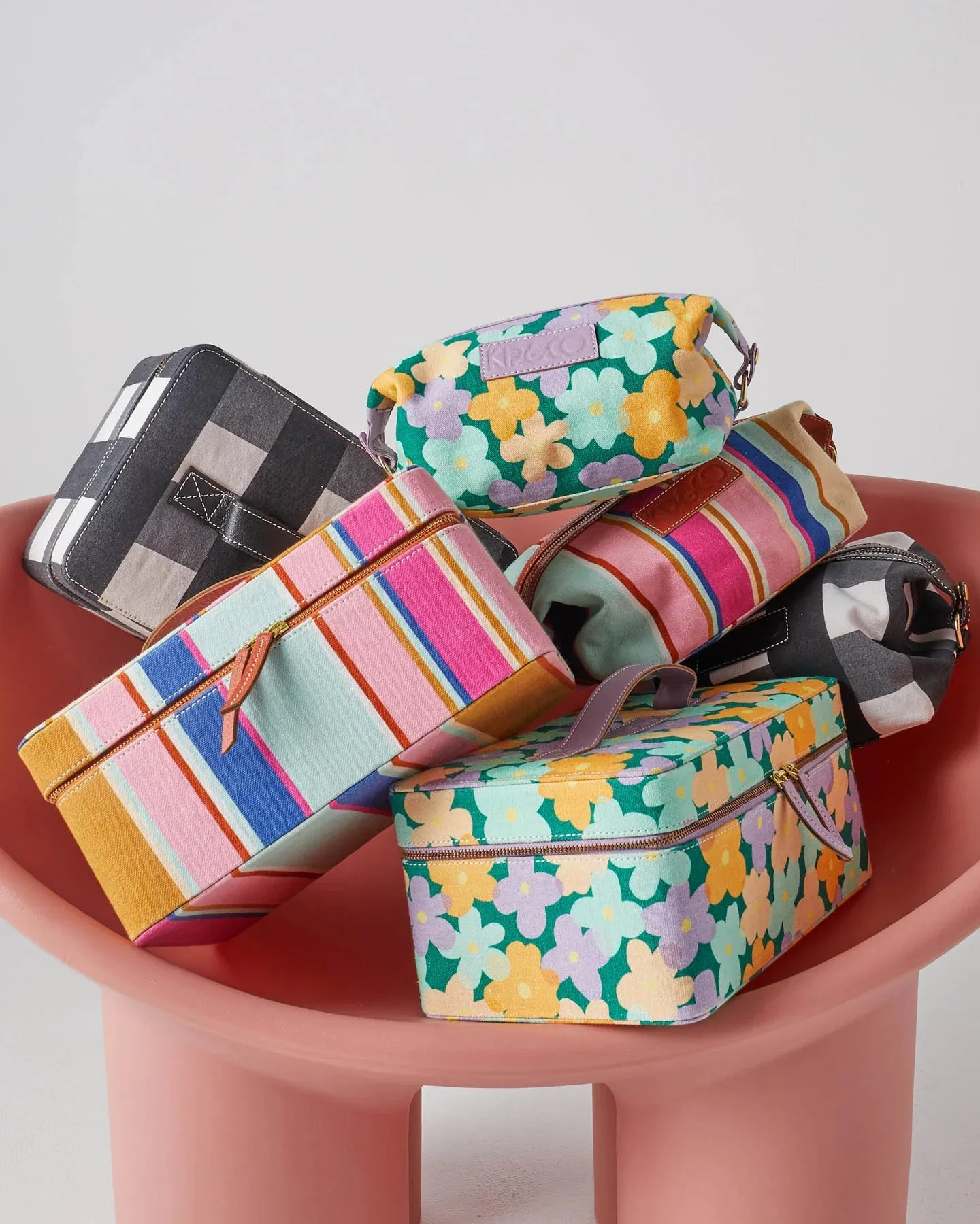 Kip & Co Jaipur Stripe Toiletry Bag