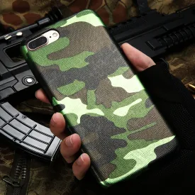 KISSCASE For iPhone 7 Case Military Camouflage Cool Men Leather Back Cover Case For iPhone 7 7 Plus For iPhone 6 6S Plus 5 5s SE