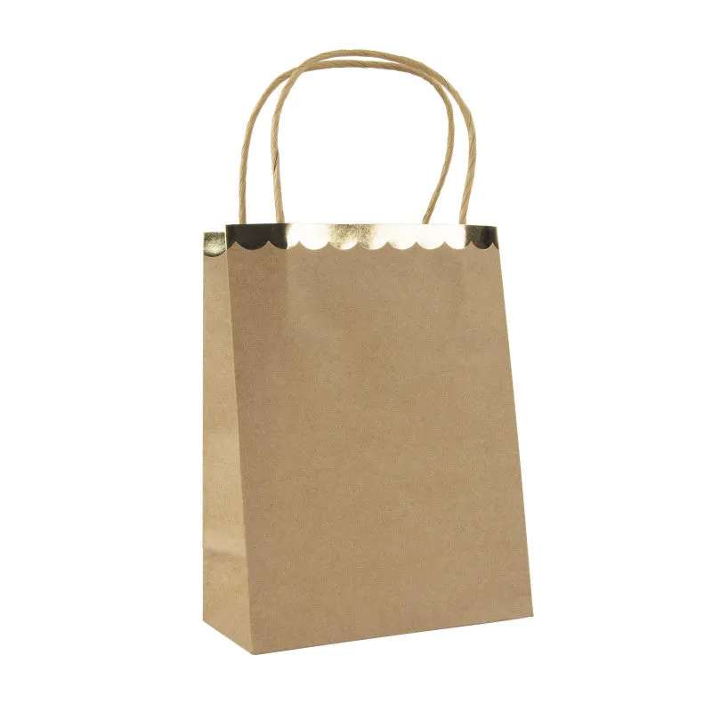 Kraft & Gold Luxe Party Bags (4 Pack)